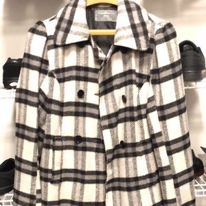 Black and white Pea Coat